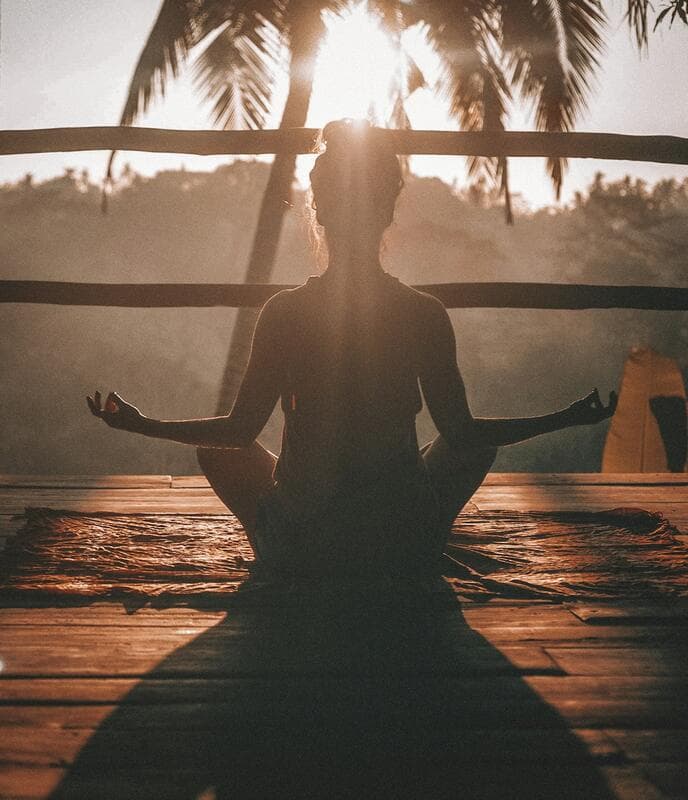 Meditation and mindfulness practice symbolizing the self-care message of 666